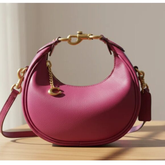 Coach Jonie Mini Crossbody Wristlet Pink Leather Small Bag CR508